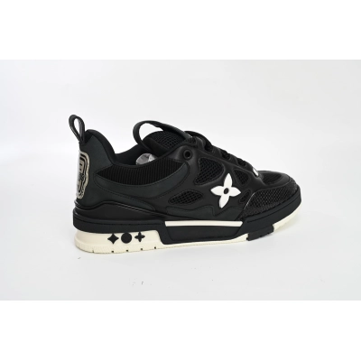 Louis Vuitton Leather lace up Fashionable Board Shoes Black 51BCOLRB 02