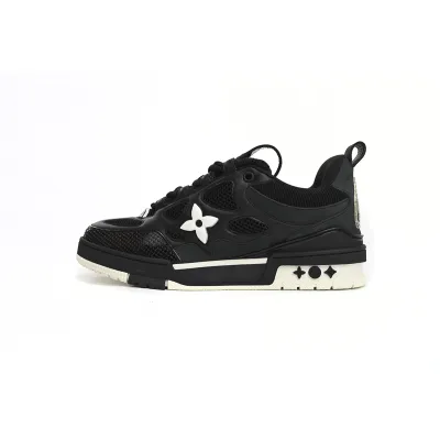 Louis Vuitton Leather lace up Fashionable Board Shoes Black 51BCOLRB 01