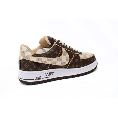 Louis Vuitton x Nike Air Force 1 Coffee 02