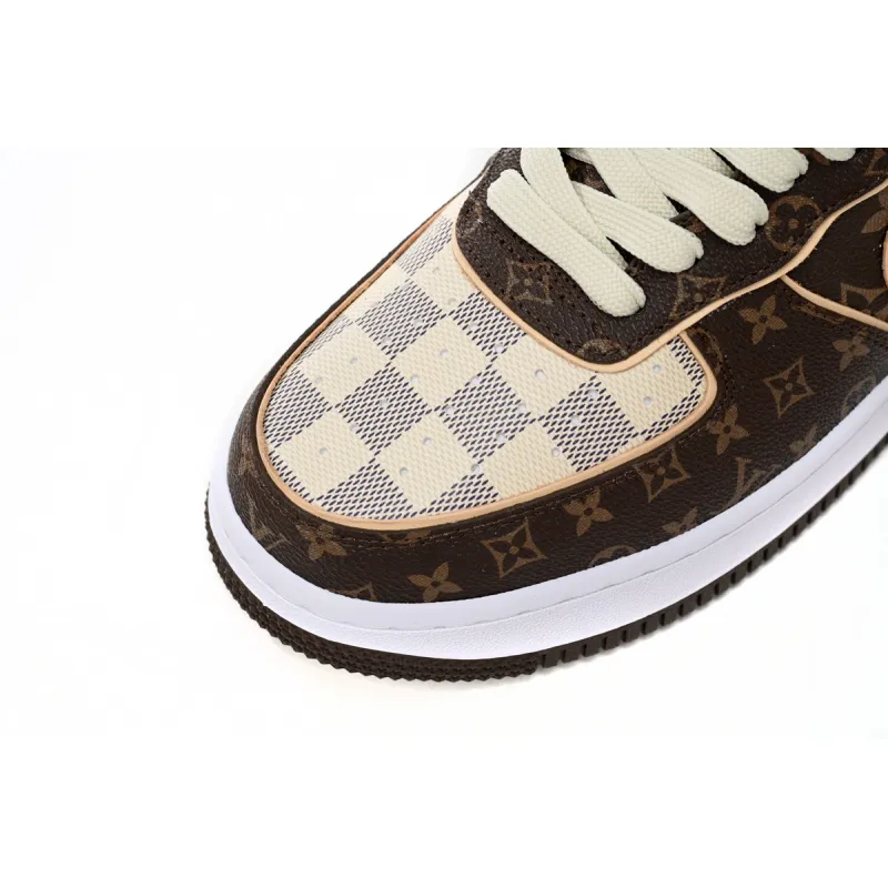 Louis Vuitton x Nike Air Force 1 Coffee