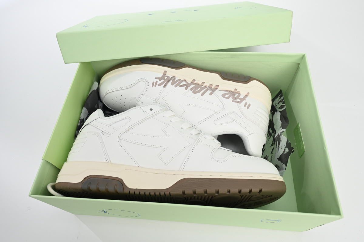 OFF-WHITE Out Of Office Beige Gray OMIA189 C99LEA00 30117 