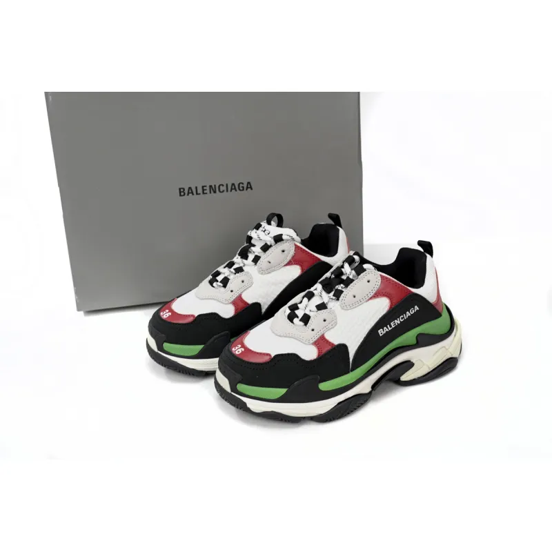 Balenciaga Triple White, red, and Green 524039 W090H 7078