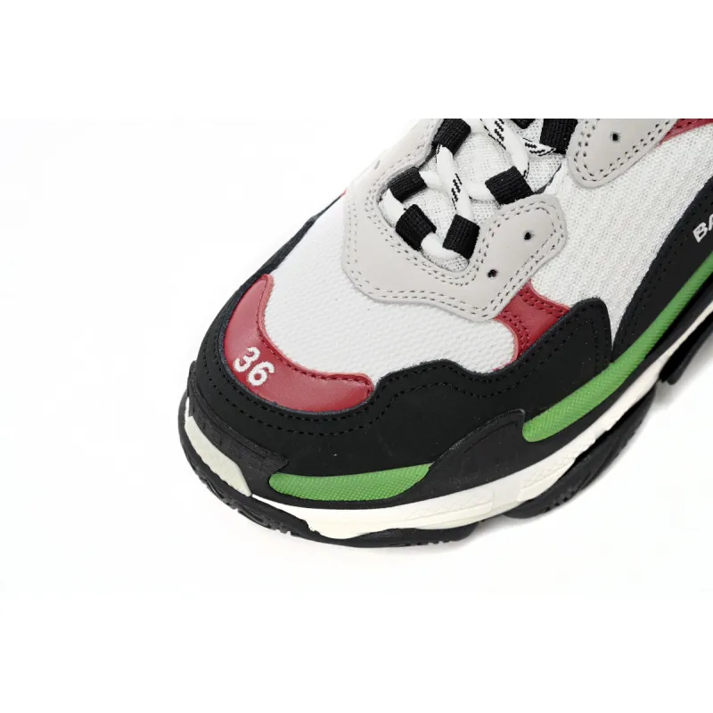 Balenciaga Triple White, red, and Green 524039 W090H 7078