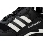 adidas x Balenciaga Triple S Black And White Bars 712764 W2ZB2 1090