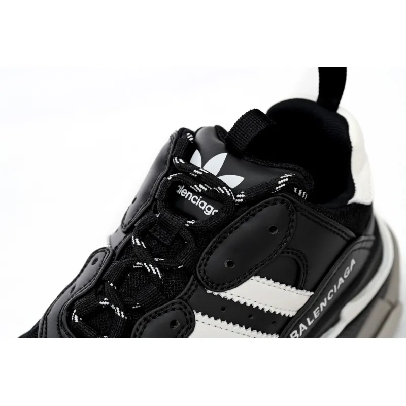 adidas x Balenciaga Triple S Black And White Bars 712764 W2ZB2 1090