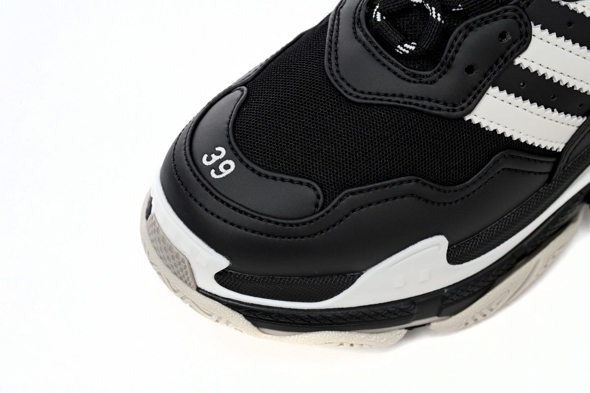 adidas x Balenciaga Triple S Black And White Bars 712764 W2ZB2 1090
