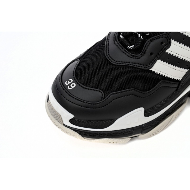 adidas x Balenciaga Triple S Black And White Bars 712764 W2ZB2 1090