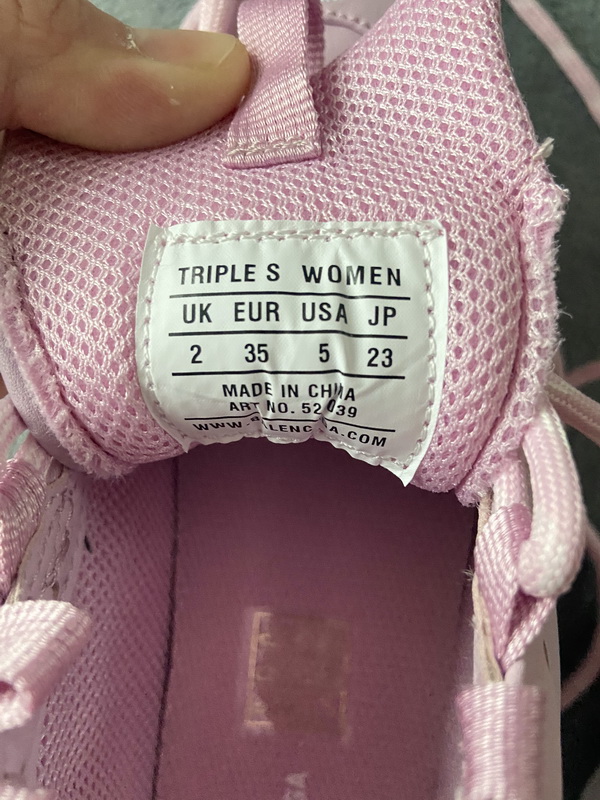 Balenciaga Triple S Letter Pink 524039 W2FA1 5090