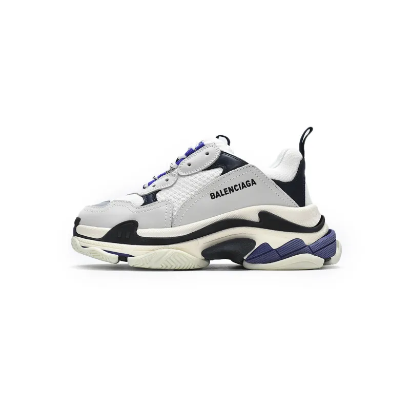 Balenciaga Triple S White Dark Blue 534217 W09E1 9000