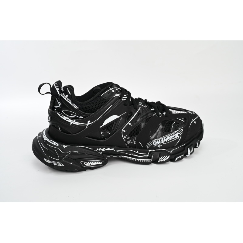 Balenciaga Tess S.Black Black-And-White Painting 542023 W3SR2 2315