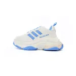 adidas x Balenciaga Triple S White And Blue Bars 712764 W2ZB3 9040