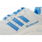 adidas x Balenciaga Triple S White And Blue Bars 712764 W2ZB3 9040