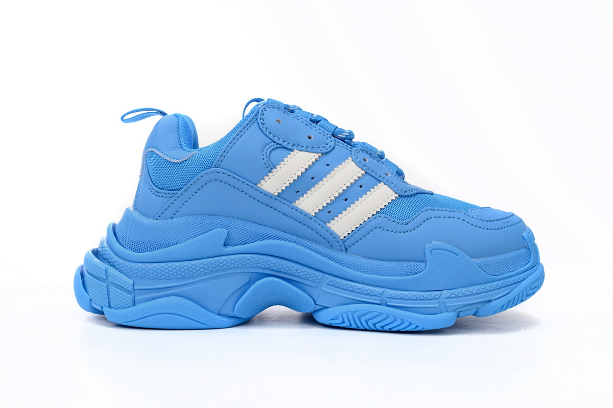 adidas x Balenciaga Triple S Blue And White Bars 712764 W2ZB2 4090