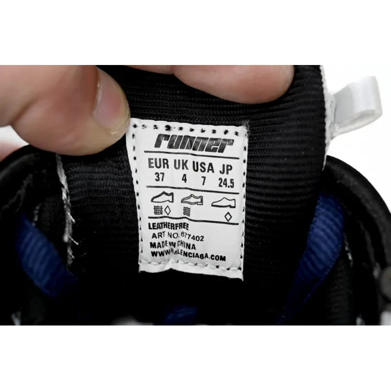 Balenciaga Runner White Blue Orange 677402 W3RB6 1264