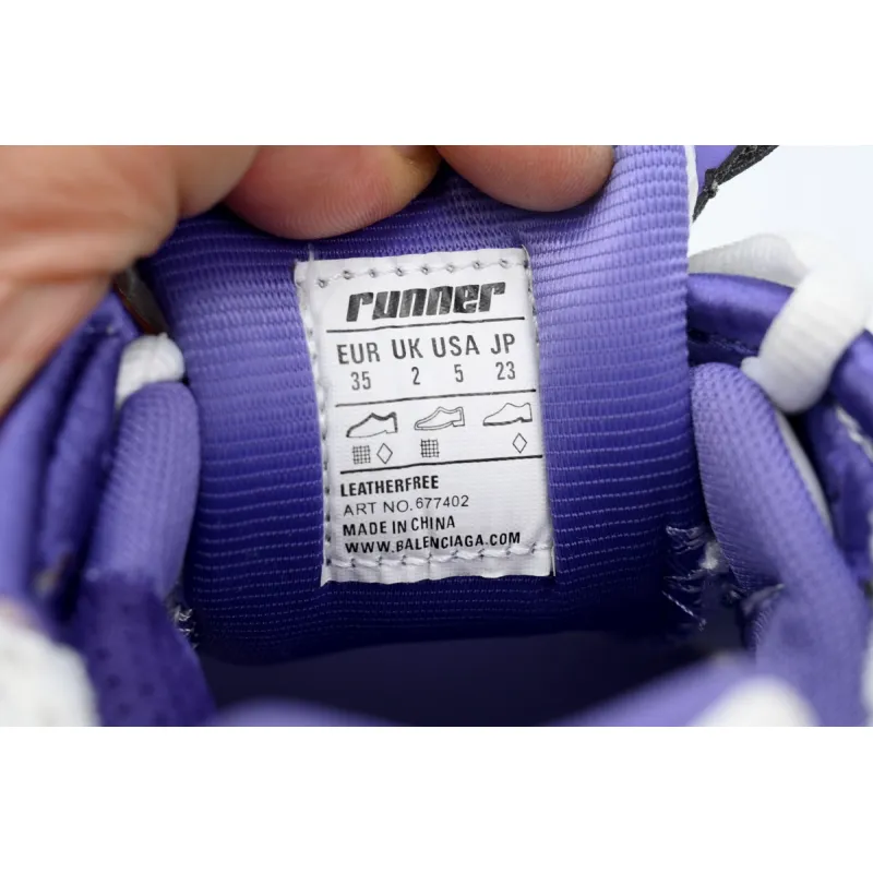 Balenciaga Runner White Purple 677402 W3RB2 5901