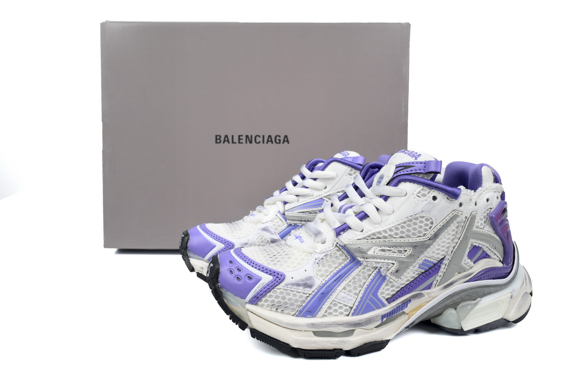 Balenciaga Runner White Purple 677402 W3RB2 5901