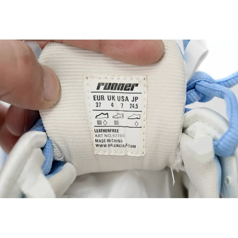 Balenciaga Runner White Light Blue 677402 W3RB2 9744