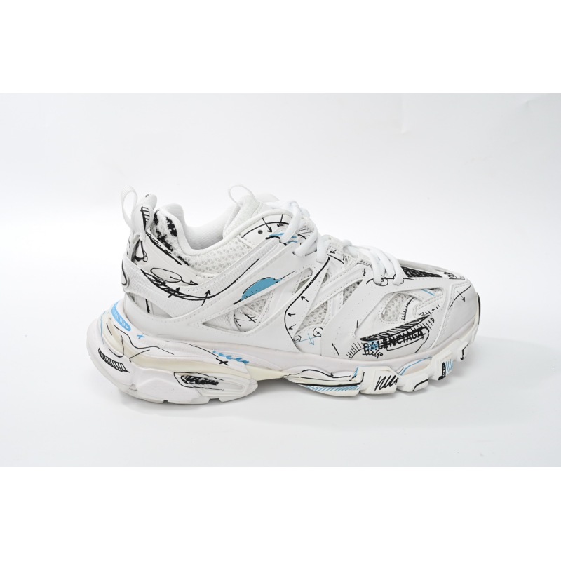 Balenciaga Tess S.Black Graffiti Art 542436 W3SRA 9014