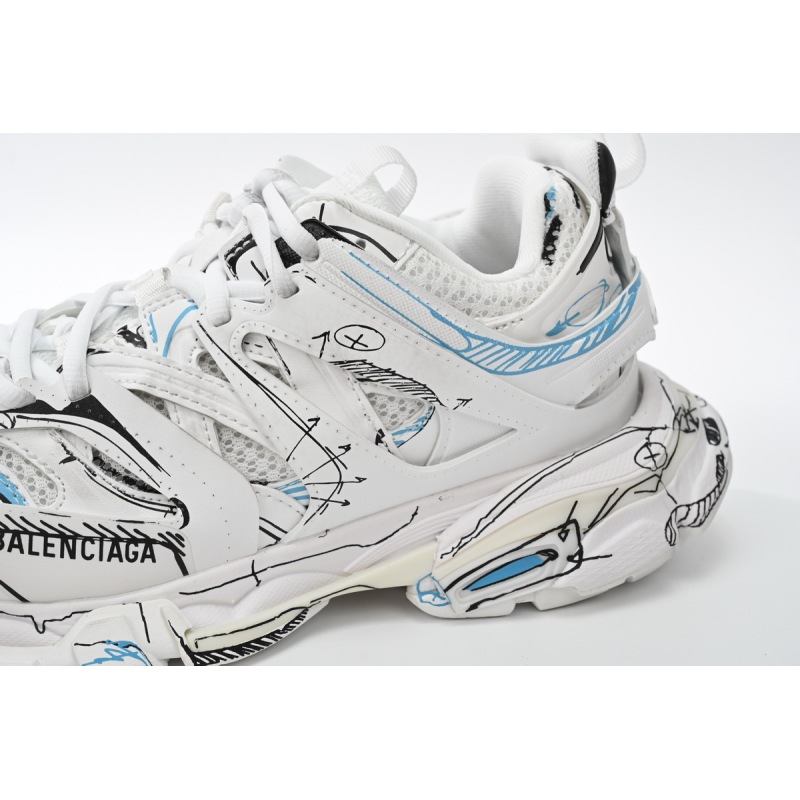 Balenciaga Tess S.Black Graffiti Art 542436 W3SRA 9014