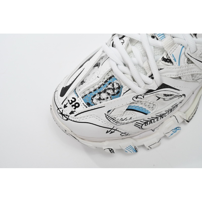 Balenciaga Tess S.Black Graffiti Art 542436 W3SRA 9014