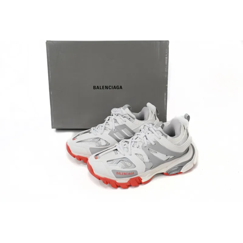 Balenciaga Tess S.White Grey Red 542436 W3DB2 7663