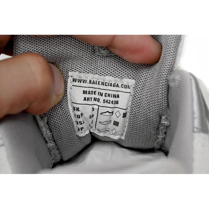 Balenciaga Tess S.White Grey Red 542436 W3DB2 7663