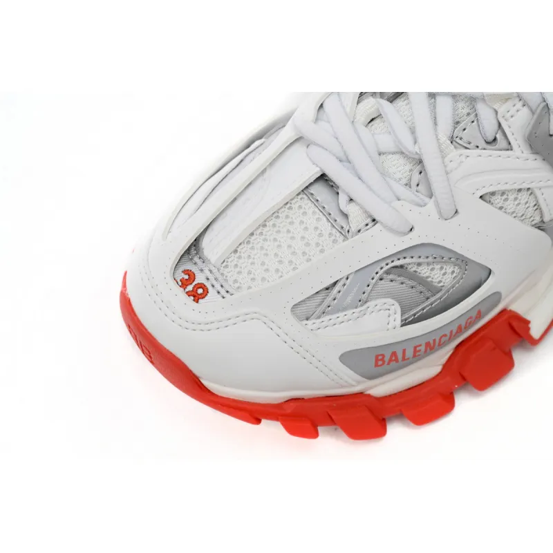 Balenciaga Tess S.White Grey Red 542436 W3DB2 7663