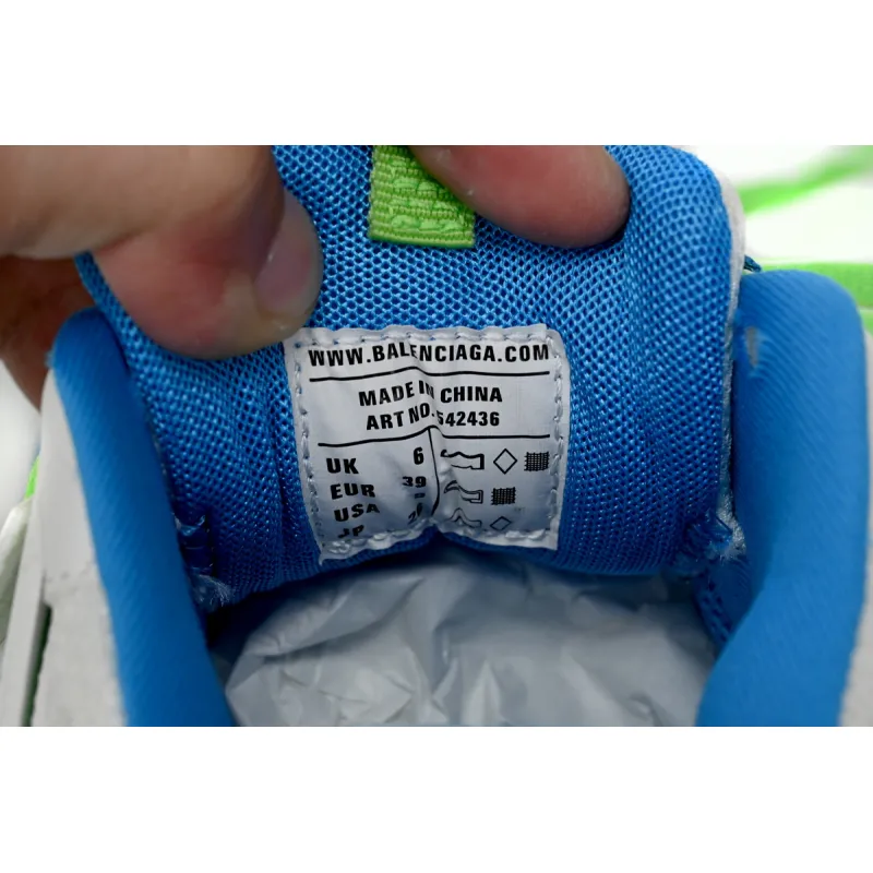 Balenciaga Tess S.Green, White, and Blue 542436 W2BC3 0285