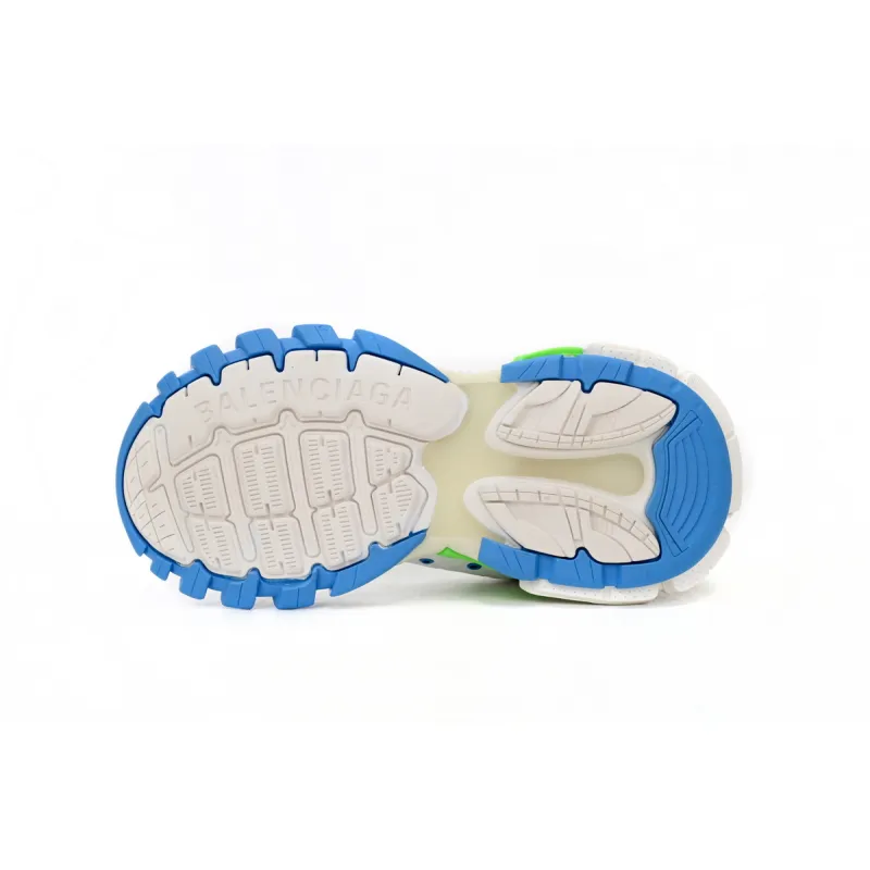 Balenciaga Tess S.Green, White, and Blue 542436 W2BC3 0285