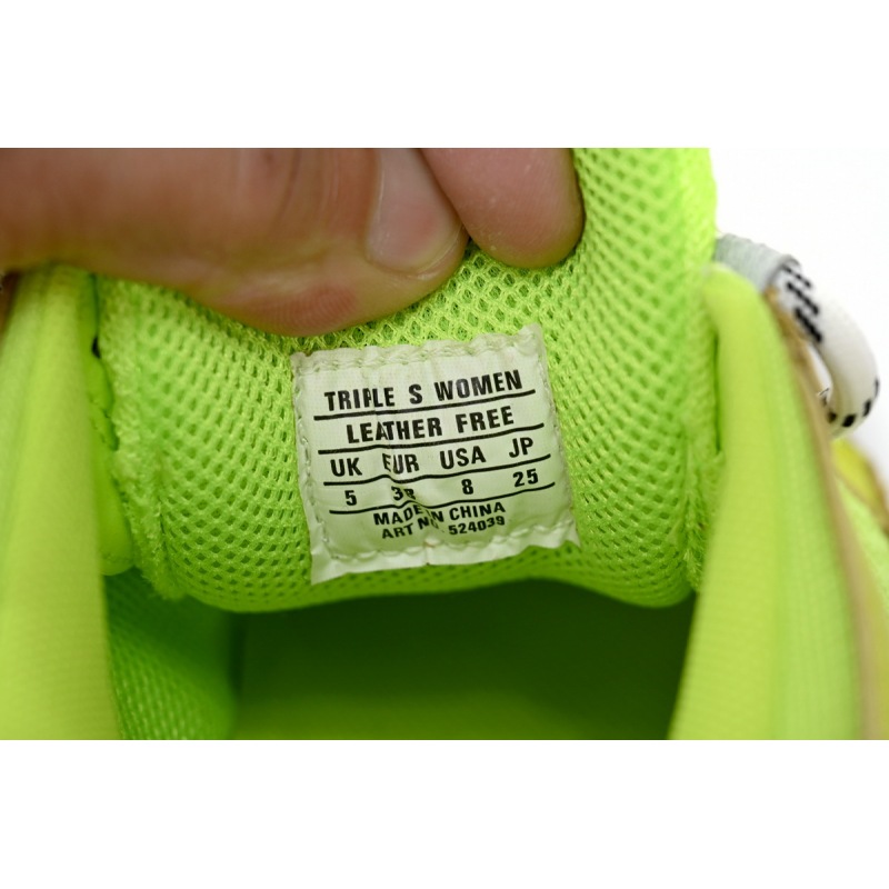 Balenciaga Triple Fluorescent Yellow 524039 W0903 1801