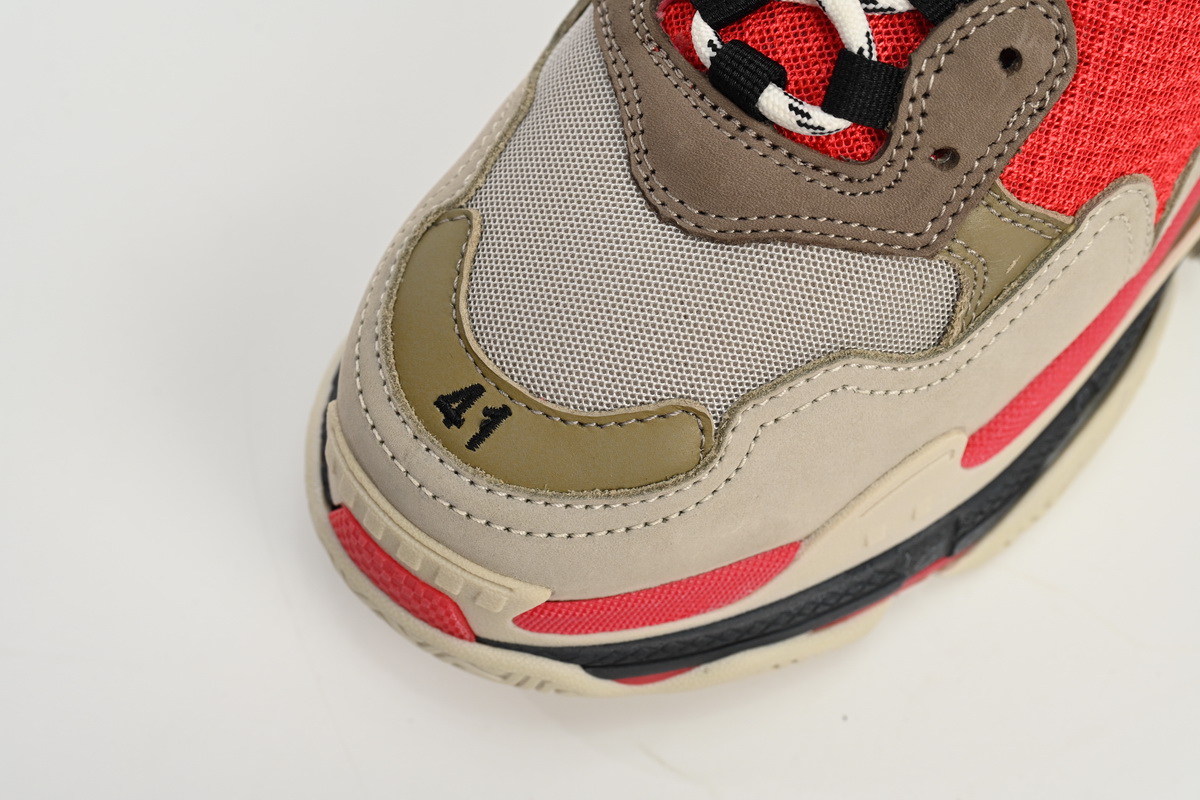 Balenciaga Triple S Red White Dark Grey 541624 W06E2 1863