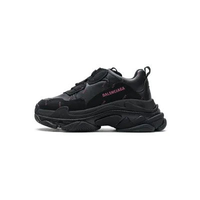 Balenciaga Triple S Letter Black Pink 524039 W2FA1 1022 01