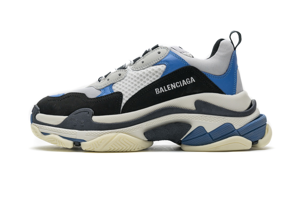 Balenciaga Triple S Black Grey Blue 541624 W06E2 7080