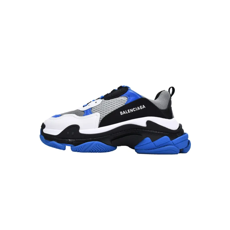 Balenciaga Triple S Black White Blue 536737 W2CA1 4124