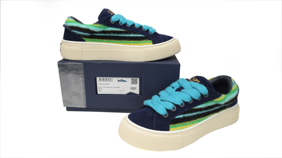 Denim Tears' B33 Sneakers Release Navy Dlue Stripes 3SN272 ZIR1 6536