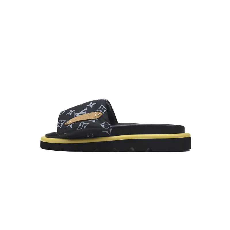 LOUIS VUITTON Pool Pillow black and yellow label