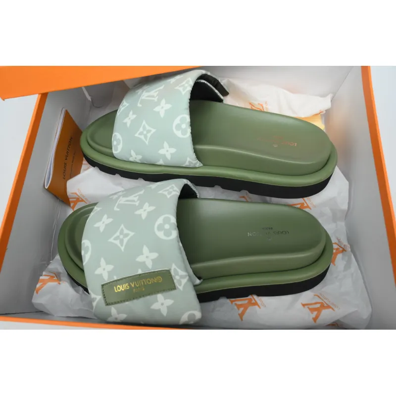 LOUIS VUITTON Pool Pillow Comfort Light Green Jeans Green label