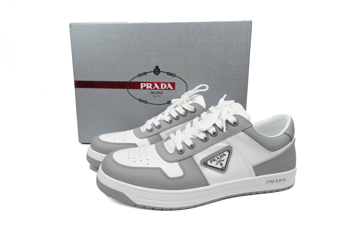 Prada Downtown Low Sneakers Grey White
