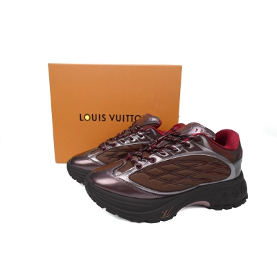 LOUIS VUITTON Discovery Lace Up Wine Red 02
