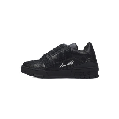 LOUIS VUITTON Trainer alligator black 01