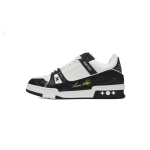 LOUIS VUITTON Trainer crocodile skin black and white