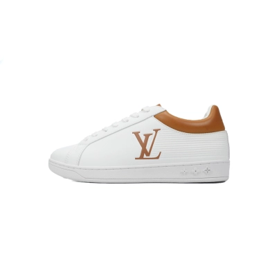 LOUIS VUITTON Trainer White Brown 01