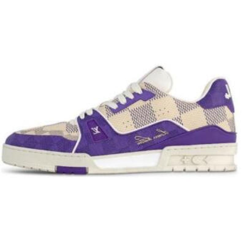 Louis Vuitton Trainer White Purple