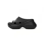 BALENCIAGA Pool Crocs Black 677389 W158E 1000