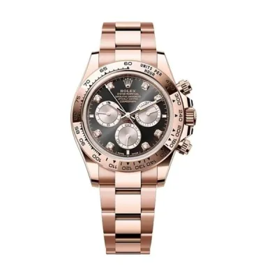 Cosmograph Daytona Rose Gold Black and Sundust Diamond-Set Dial M126505-0002 01