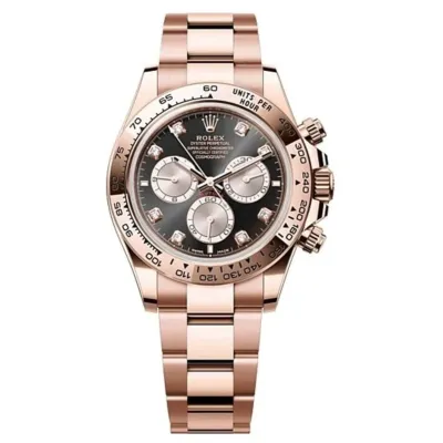 Cosmograph Daytona Rose Gold Black and Sundust Diamond-Set Dial M126505-0002 02