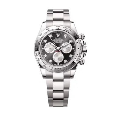 Cosmograph Daytona White Gold Black and Steel Diamond-Set Dial Men's Watch M126509-0002 01