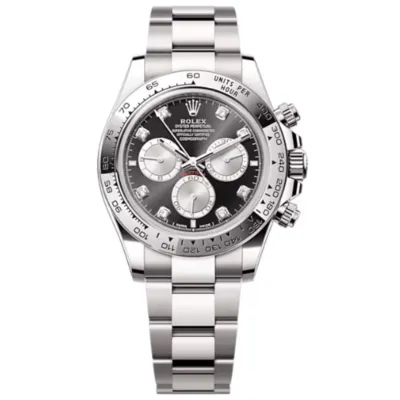Cosmograph Daytona White Gold Black and Steel Diamond-Set Dial Men's Watch M126509-0002 02