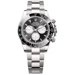 Cosmograph Daytona White Gold Black and White Dial Black Bezel Men's Watch M126529LN-0001