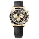Cosmograph Daytona Yellow Gold Black and Golden Diamond-Set Dial Oysterflex Men's Watch M126518LN-0006